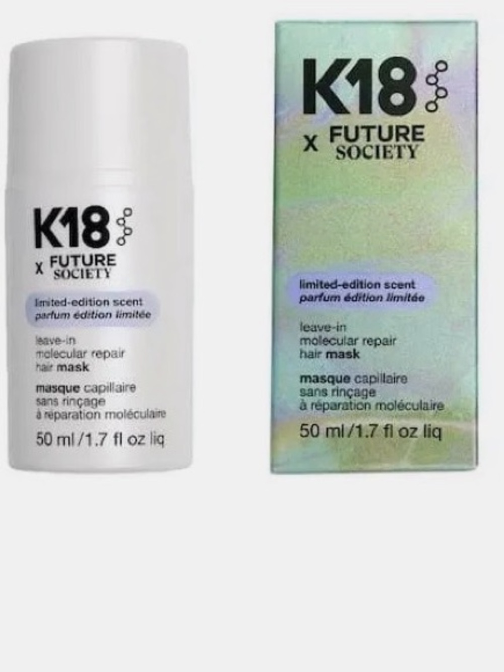 K18 x Future Society Leave-In Molecular Repair Hair Mask  limited edition